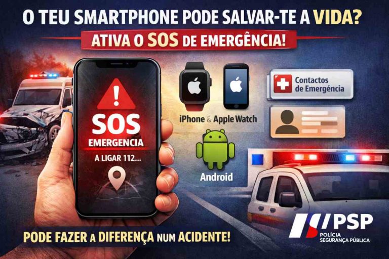 PSP alerta: o teu smartphone pode salvar-te a vida (e quase ninguém tem isto ativo)