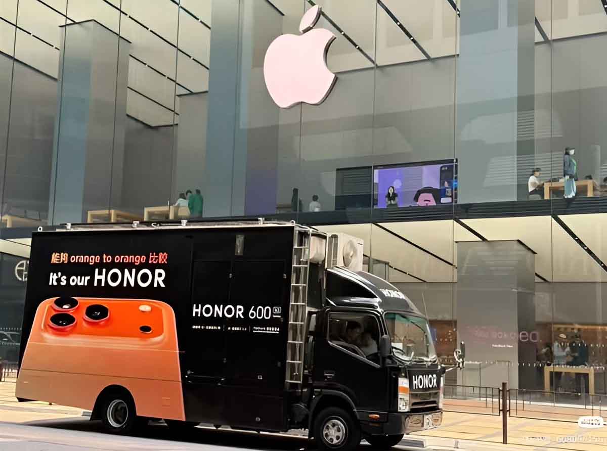 Honor provoca Apple à porta de uma loja, mas será que devia?
