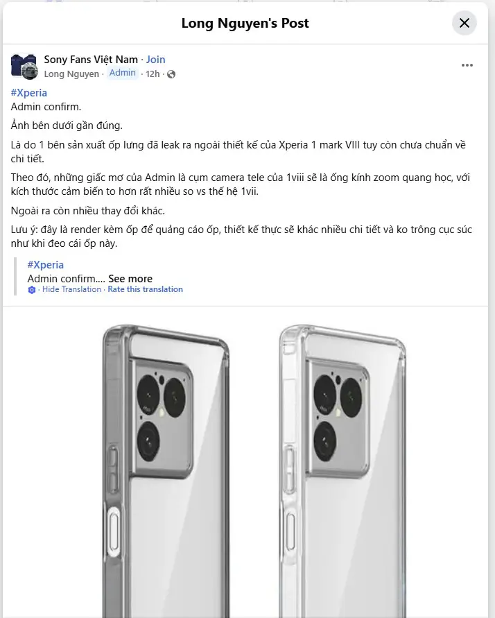 Sony Xperia 1 VIII surge em renders com mudança radical no design