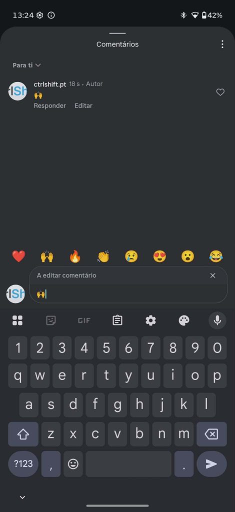 Instagram já deixa editar comentários… mas há um limite que tens de conhecer