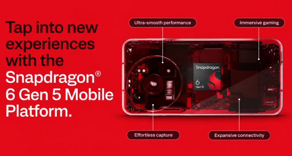 Snapdragon 6 Gen 5 e 4 Gen 5 chegam com Wi-Fi 7 e gaming até 90FPS