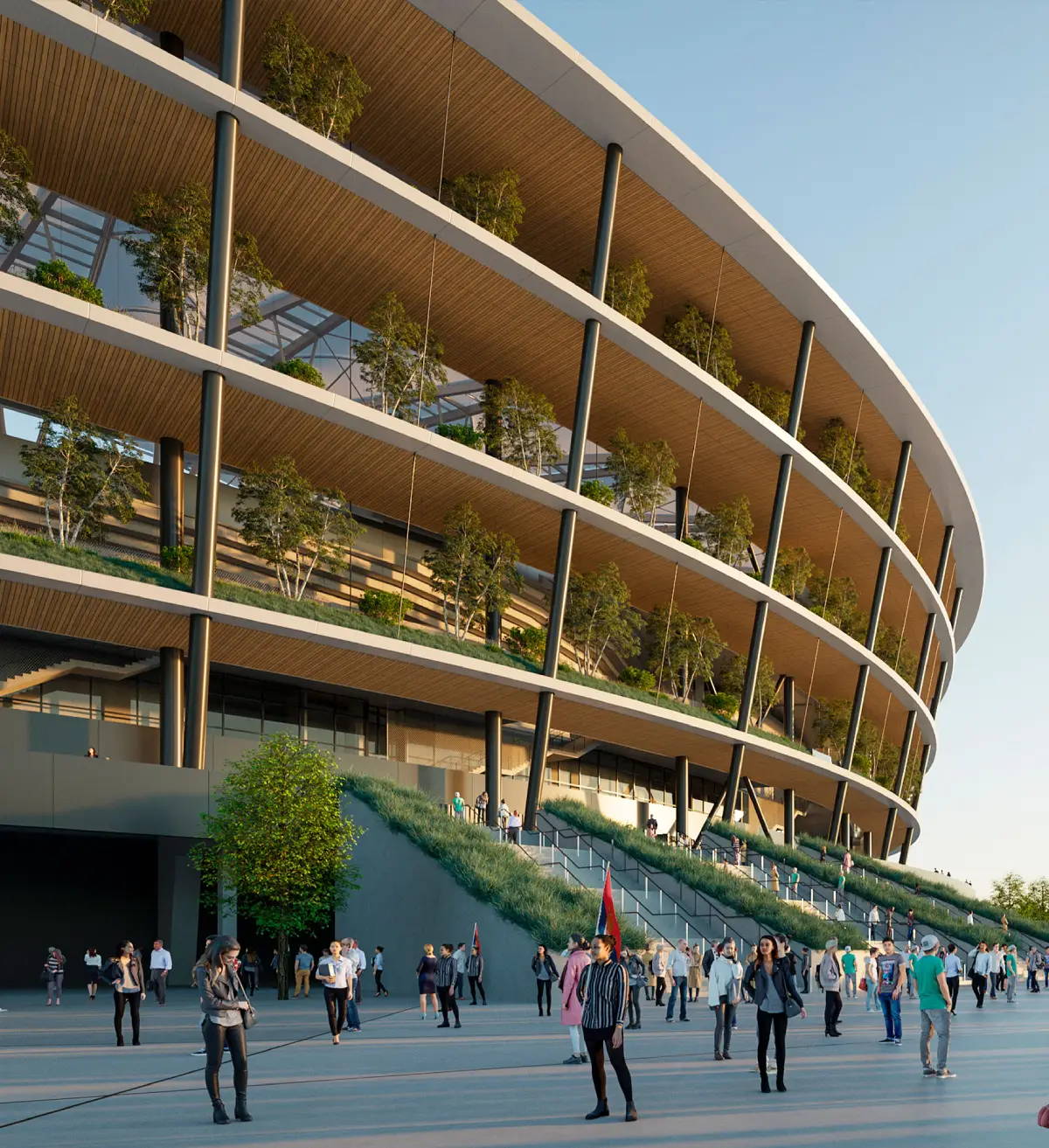 Este estádio na Sérvia, é igualmente um jardim! Será este o futuro? 5 Este estádio na Sérvia, é igualmente um jardim! Será este o futuro?