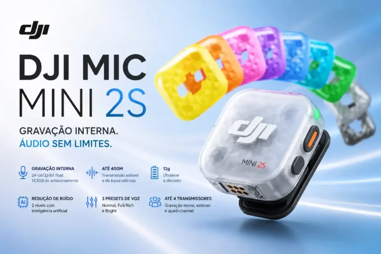 DJI Mic Mini 2S chega com gravação interna e armazenamento de 14,5 GB 1 DJI Mic Mini 2S