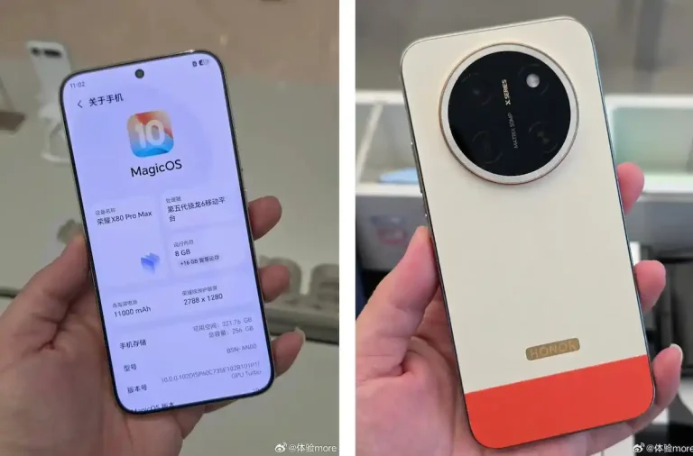 Honor X80 Pro Max surge em imagens reais com bateria de 11.000mAh