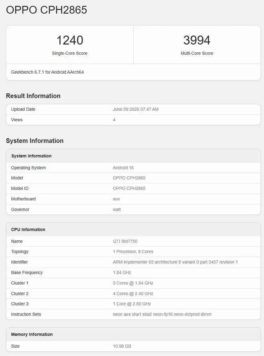 Oppo Reno 16