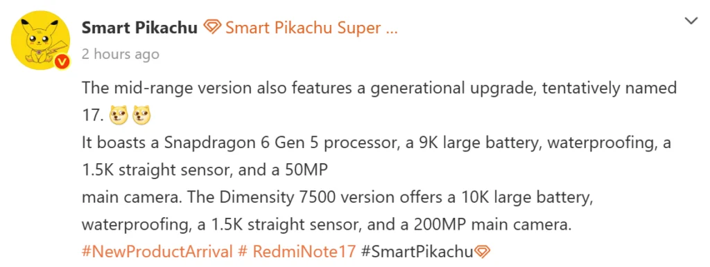 Redmi Note 17 pode chegar com bateria de 9000mAh e causar impacto! 2 redmi note 17