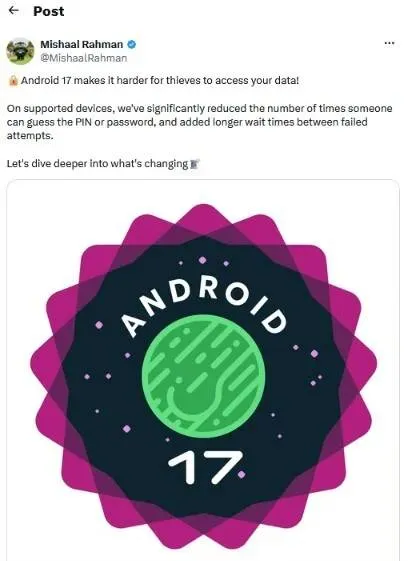 Android 17 torna quase impossível desbloquear smartphones por força bruta 2 Android 17 torna quase impossível desbloquear smartphones por força bruta