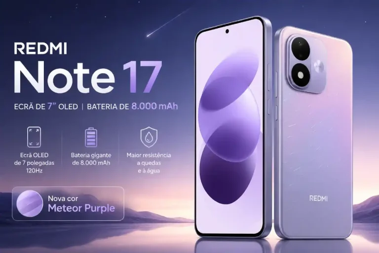 Redmi Note 17 estreia ecrã de 7 polegadas e bateria de 8.000 mAh