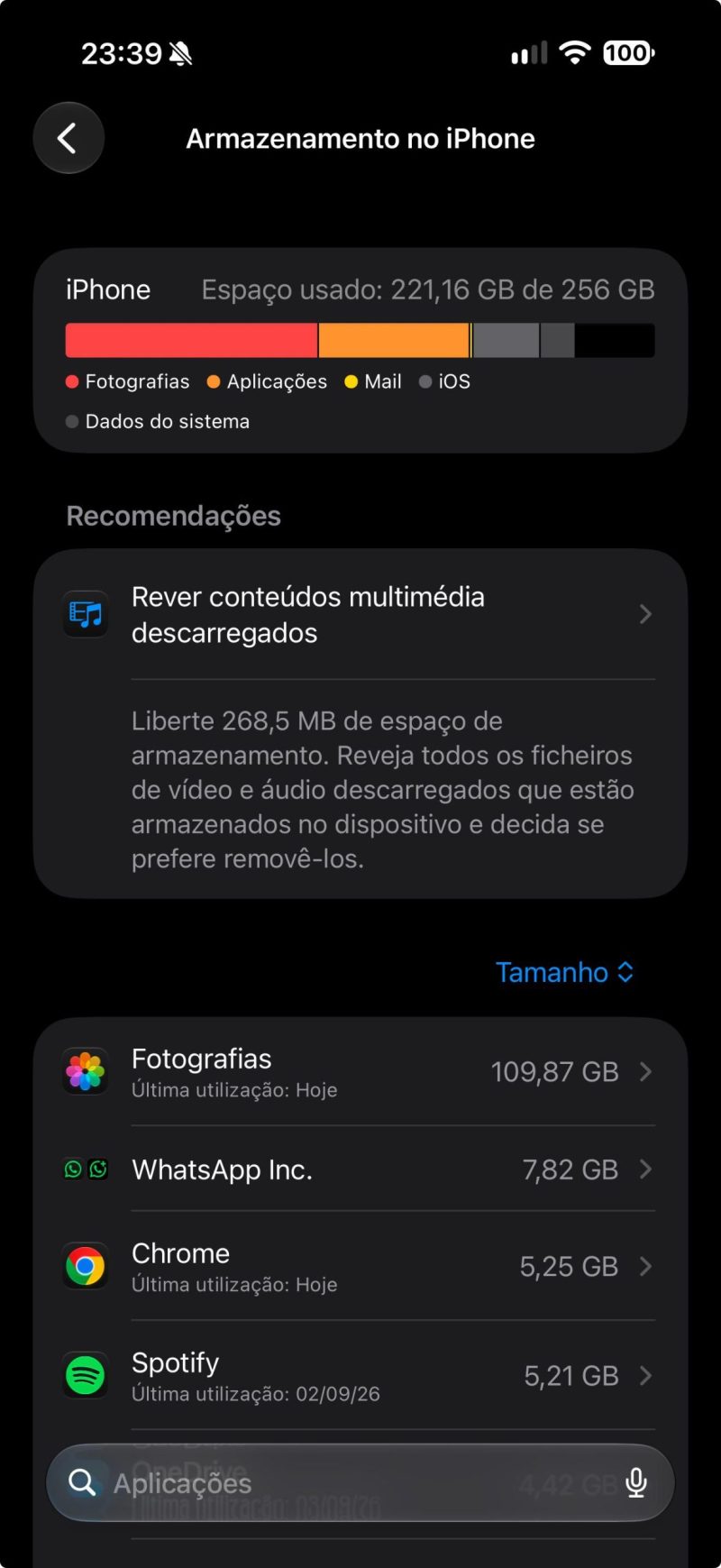 Será que 256 GB chegam num iPhone? Ou em 2026 já não chega?