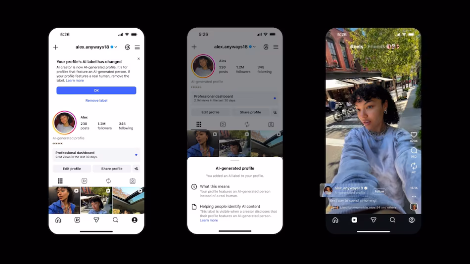 Instagram muda etiqueta de criadores de IA e penaliza perfis sem divulgação 2 Instagram IA